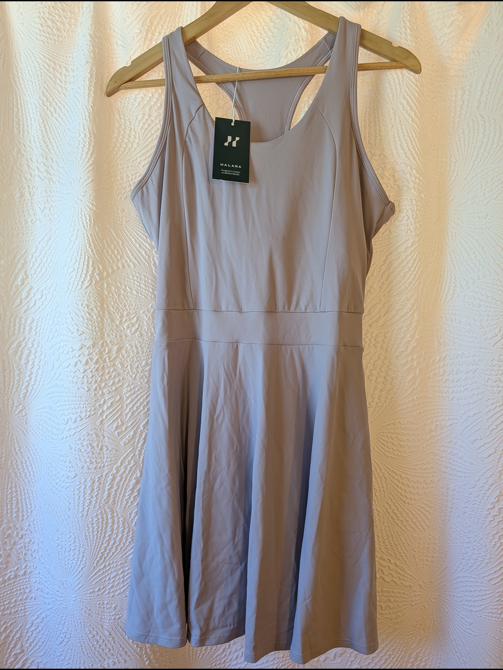 HALARA Lavender Scoop Neck Midi Tank Dress